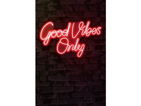 WALLXPERT Dekorativna rasveta Good Vibes Only 2 Red