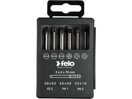 FELO Set bitova Industrial Bit-box Profi 73 mm SL/PH/PZ 03092716 6 kom