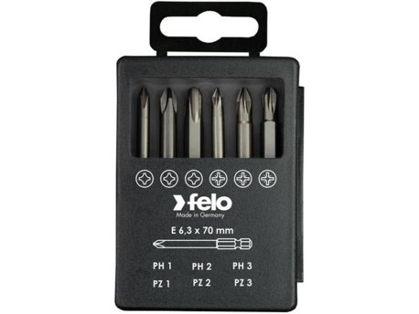 FELO Set bitova Industrial Bit-box Profi 73 mm PH/PZ 03291716 6 kom (03291716)