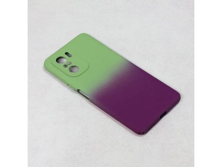 TERACELL Maska Double Color za Xiaomi Poco F3/Mi 11i zeleno-ljubicasta
