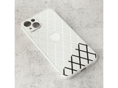 TERACELL Maska Diamond Heart za iPhone 14 Plus 6.7 bela