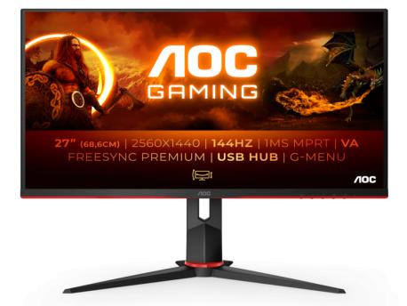 AOC Q27G2U/BK QHD 155Hz USB AMD FreeSync Premium
