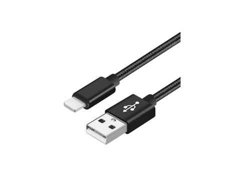 Xwave Kabl USB IPHONE 1.2M 3A,aluminium,black mesh