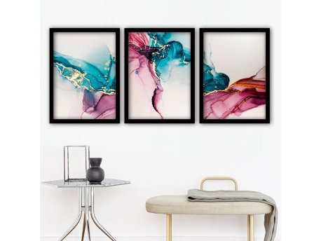 WALLXPERT Slika iz 3 dela WHITE (3SC156)