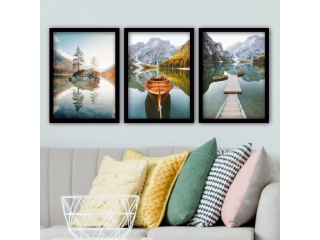 WALLXPERT Uramljena slika iz 3 dela, NATURE 3SC18