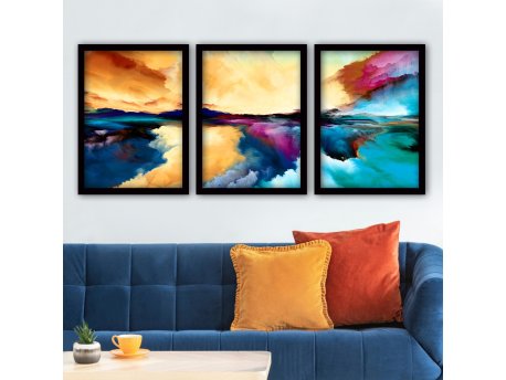 WALLXPERT Uramljena slika iz 3 dela RELAX (3SC33)