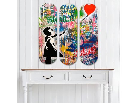 WALLXPERT Slika iz 3 dela COLORS LOVE (3KY3801)