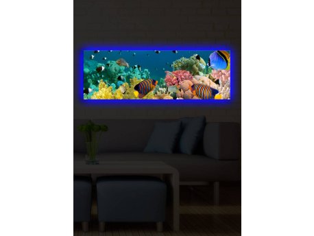 WALLXPERT Slika na platnu sa LED osvetljenjem SEA