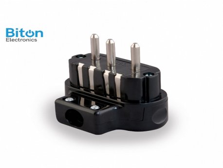 Biton Electronics Trofazni utikač L CRNI (2/212-0024) (9848)