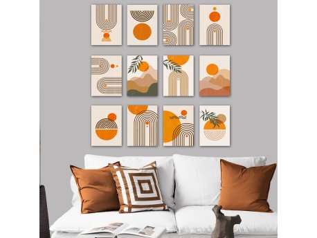 WALLXPERT Dekorativna slika od 12 delova 12MDF14YS