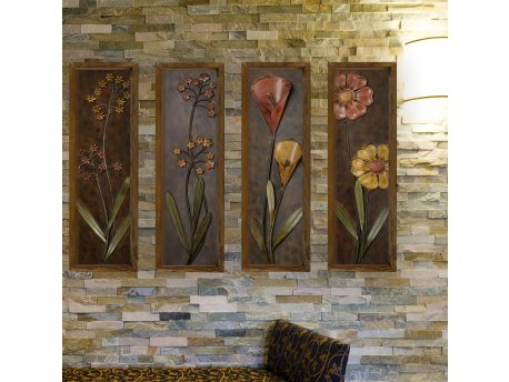 WALLXPERT Dekorativna slika iz 4 dela , FLOWERS