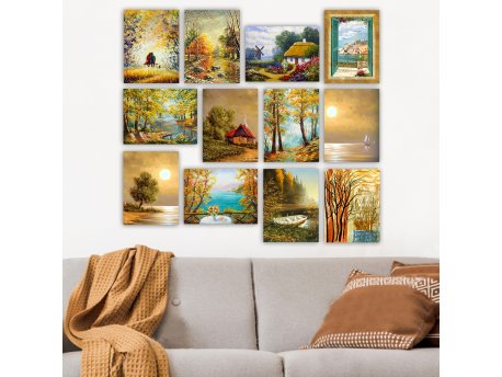 WALLXPERT Dekorativna slika 12 delova, IDYLL (12MDF20YS)