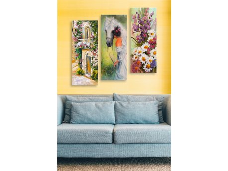 WALLXPERT Dekorativna slika iz 3 dela, GARDEN MDF0011