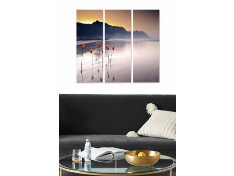WALLXPERT Dekorativna slika iz 3 dela MDF616439