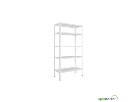 ANEMOS Metalna polica CROSSER 180 x 90 x 30 cm 5 x 70 kg - bela