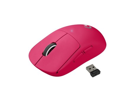 LOGITECH G Pro X Superlight 2 LightSpeed Wireless Gaming Mouse, Magenta