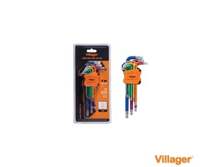 VILLAGER Torx set dugih ključeva 9 kom u boji