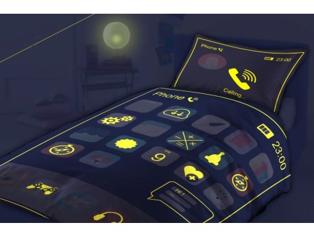 BALOO Svetleća Posteljina za decu Smartphone 160×200+70x80cm