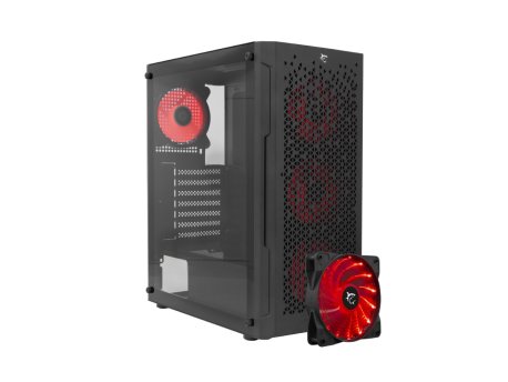 WHITE SHARK Bullet Crno Kućište + 4 x Impulse Ventilatora