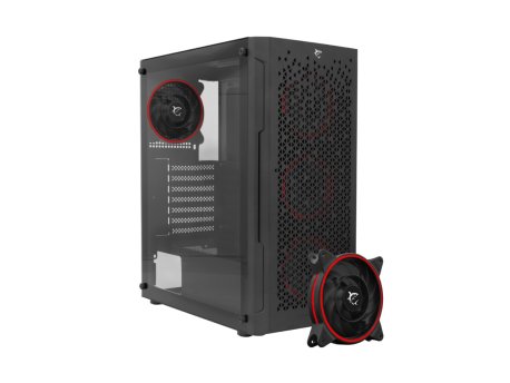 WHITE SHARK Bullet Crno Kućište + 4 x Warp Ventilatora