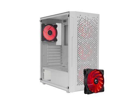 WHITE SHARK Bullet Belo Kućište + 4 x Impulse Ventilatora
