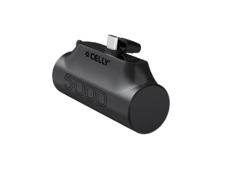 CELLY Power Bank Compact od 5000mAh eksterna baterija u CRNOJ boji