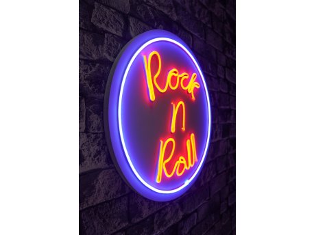 WALLXPERT Zidna LED dekoracija Rock n Roll Multicolor