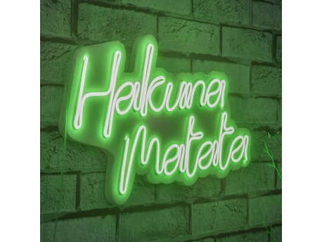 WALLXPERT Zidna LED dekoracija Hakuna Matata Green
