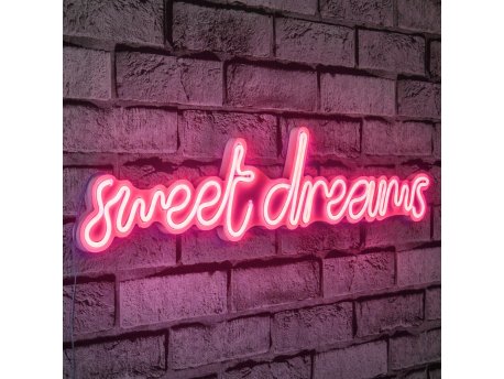 WALLXPERT Zidna LED dekoracija Sweet Dreams Pink