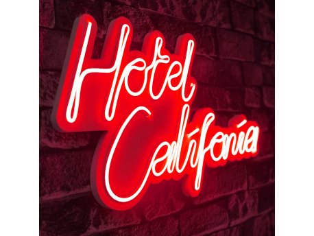 WALLXPERT Zidna LED dekoracija Hotel California Red