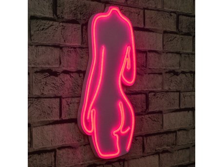 WALLXPERT Zidna LED dekoracija Sexy Woman Pink