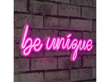 WALLXPERT Zidna LED dekoracija Be Unique Pink