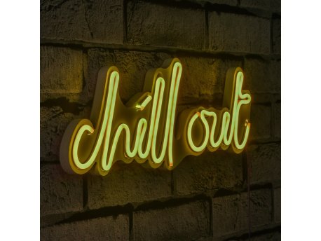 WALLXPERT Zidna LED dekoracija Chill Out Yellow
