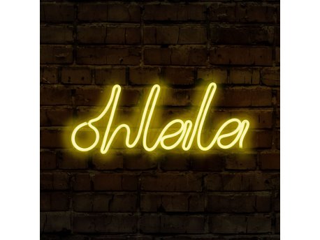 WALLXPERT Zidna LED dekoracija Oh La La Yellow