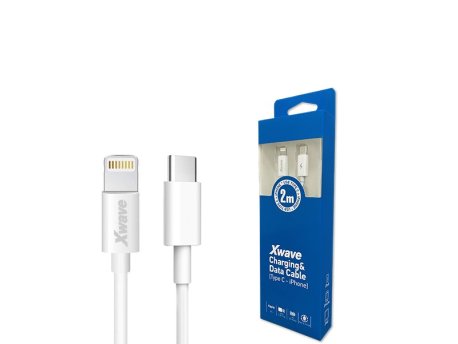 Xwave Kabl USB Tip-C za IPHONE 2M 3A,lightning aluminium,beli