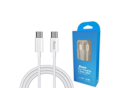 Xwave Kabl USB Tip-C muški na Tip-C muški 1M 5A 5Gbps,65W punjenje,bakar,beli