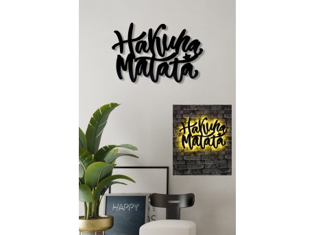 WALLXPERT Zidna LED dekoracija Hakuna Matata - Yellow