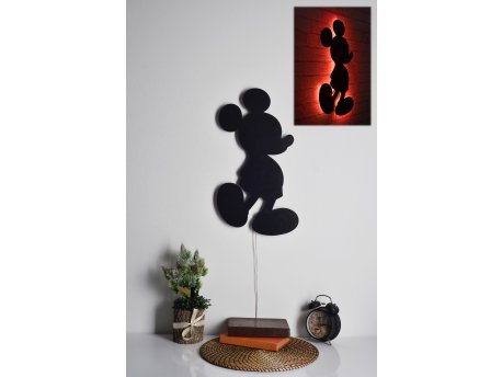 WALLXPERT Zidna LED dekoracija Mickey Mouse Red