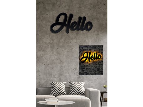 WALLXPERT Zidna LED dekoracija Hello Yellow