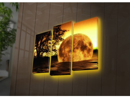 WALLXPERT Slika na platnu sa LED osvetljenjem 3PATDACT 26