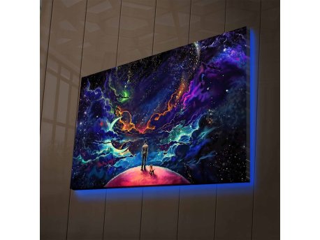 WALLXPERT Slika na platnu sa LED osvetljenjem NASA 011