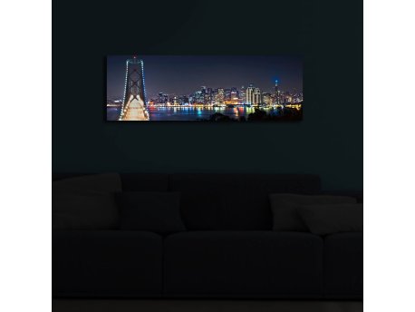 WALLXPERT Slika na platnu sa LED osvetljenjem 3090IACT 37