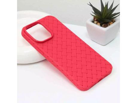 TERACELL Maska Weave za iPhone 14 Pro Max 6.7 crvena