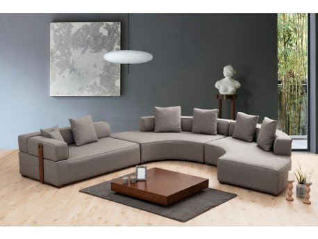 Atelier del Sofa Ugaona garnitura Gondol 4 (CHL SOL CHL SAG 3R) Grey