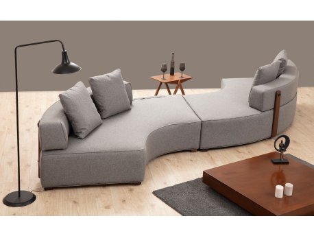 Atelier del Sofa Ugaona garnitura Gondol 5 (CHL SAG CHL SAG) Grey