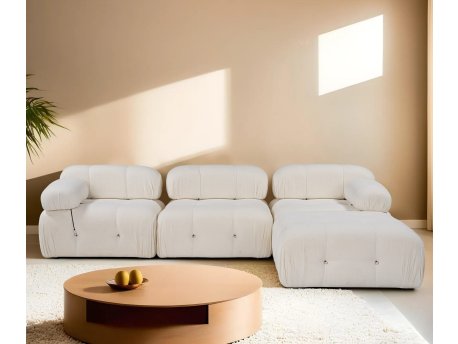 Atelier del Sofa Ugaona garnitura Bubble Beige L1 O1 1R PUF