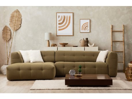 Atelier del Sofa Ugaona garnitura Cady 3 Seater Left Khaki