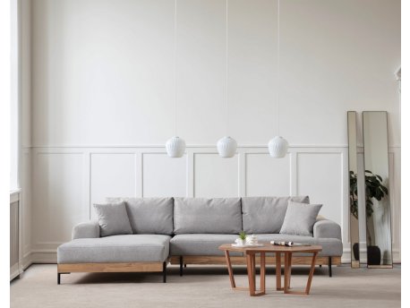 Atelier del Sofa Ugaona garnitura Eti Oak Left Grey