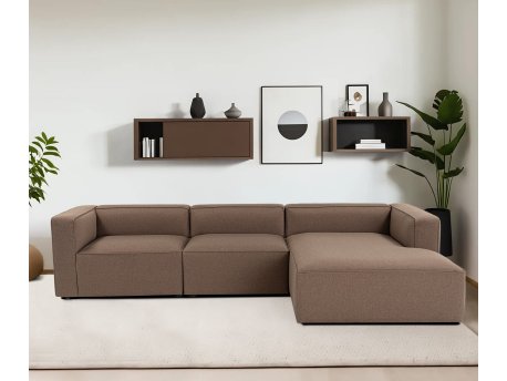 Atelier del Sofa Ugaona garnitura Mora XL (L1 O1 ChlRight) Brown