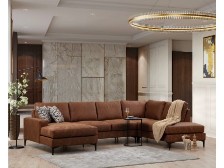 Atelier del Sofa Ugaona garnitura Porto Corner (CHL 02 C EOT) Camel